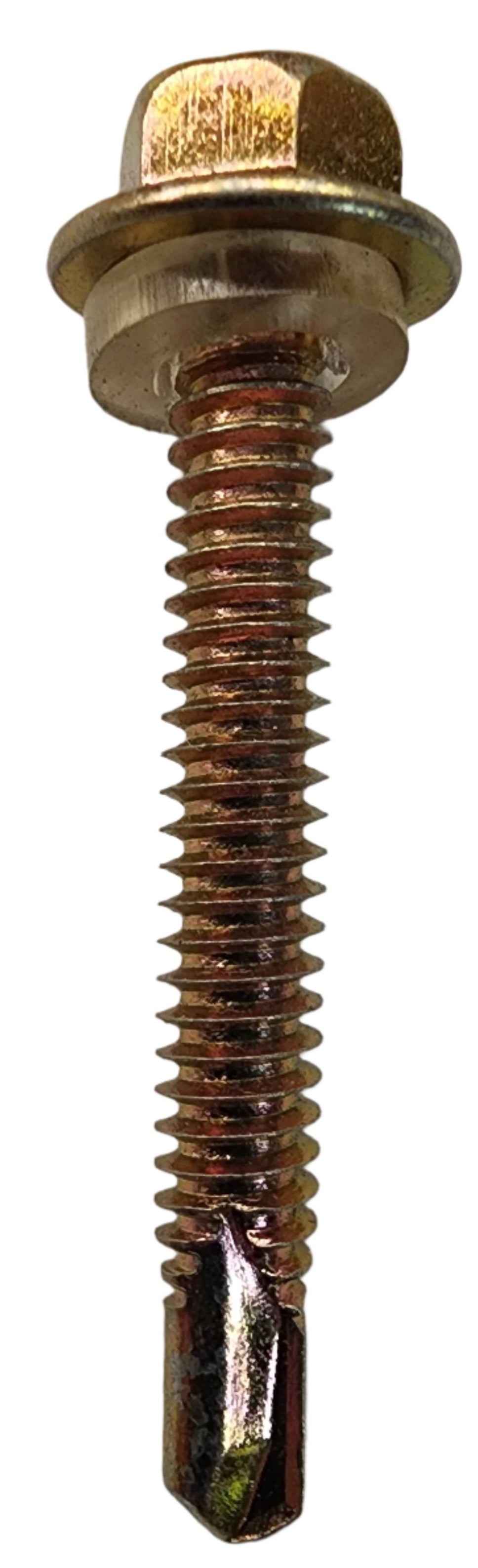 Self-Tapping Screws 1-1/4" Hex Head | Zinc Plated | Bulk Pack of 100