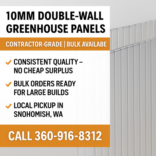 10mm Clear Poly Roofing Panels – Greenhouses, Patios & Outdoor Projects