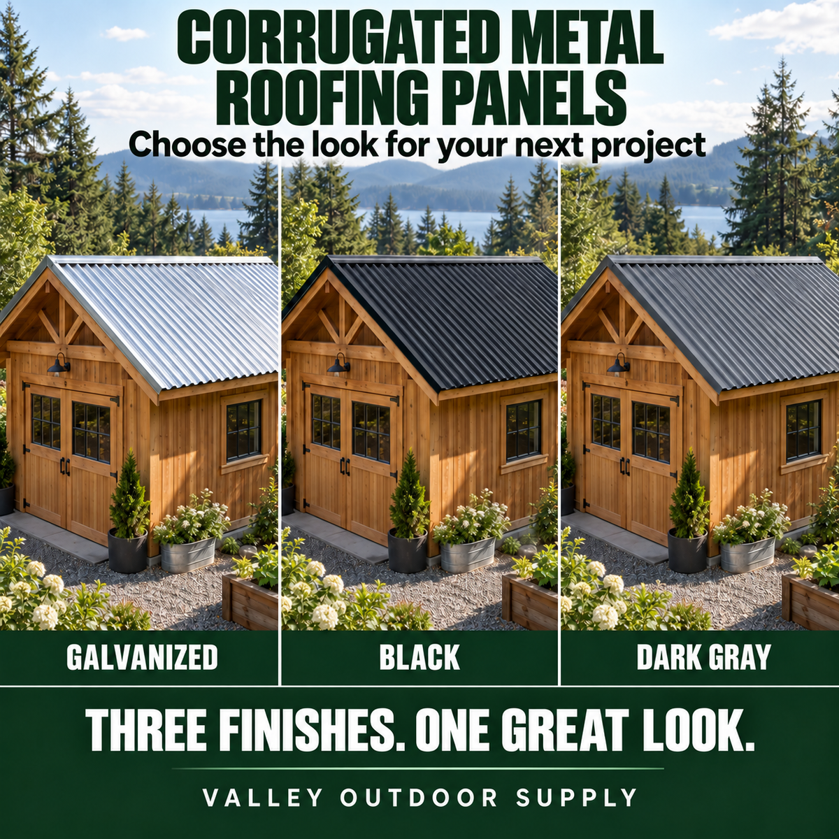 Corrugated Steel Panels Galvanized 29-Gauge – Aluminum-Zinc Coated – Local Pickup