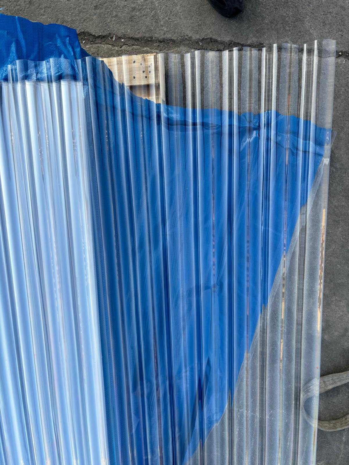 0.9mm Clear Greenhouse Roofing Panels – Heavy-Duty 26.5” x 8–14 ft - Local Pick Up