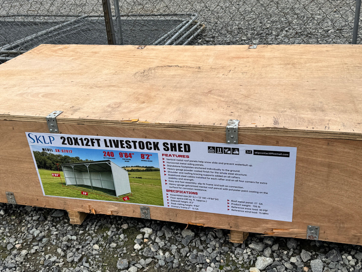 Livestock Shed – 20' x 12' x 9'8" – SKLP model SK-S2012