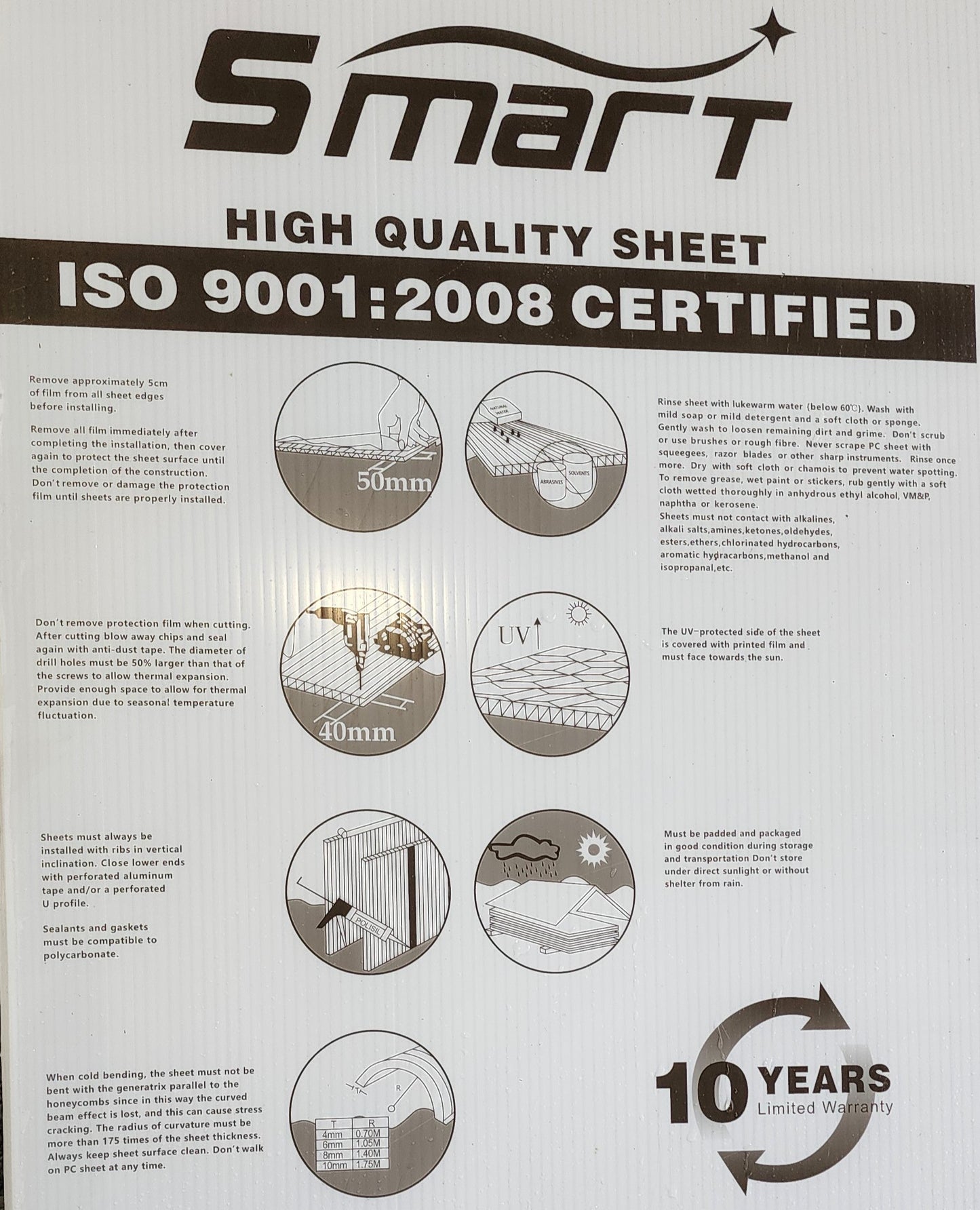 10mm Clear Poly Roofing Panels – Greenhouses, Patios & Outdoor Projects