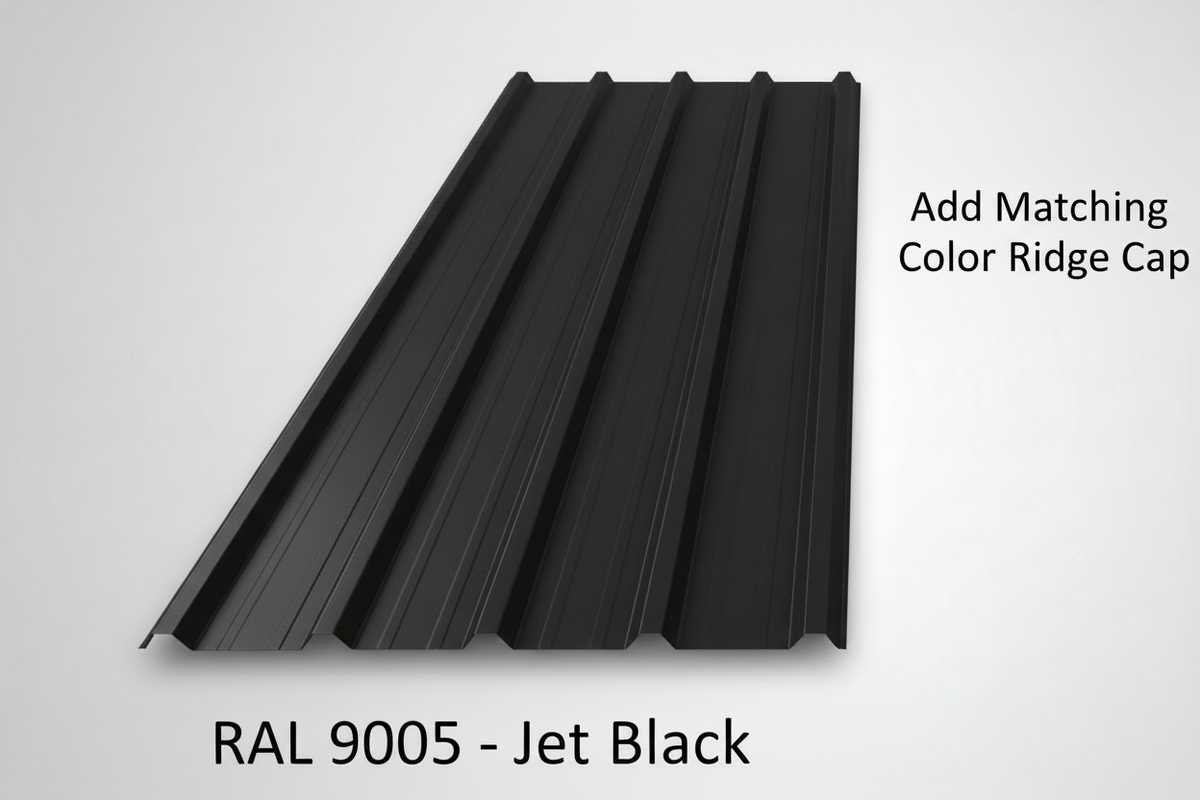 10 ft ridge cap flashing for corrugated and rib style metal roofing panels.