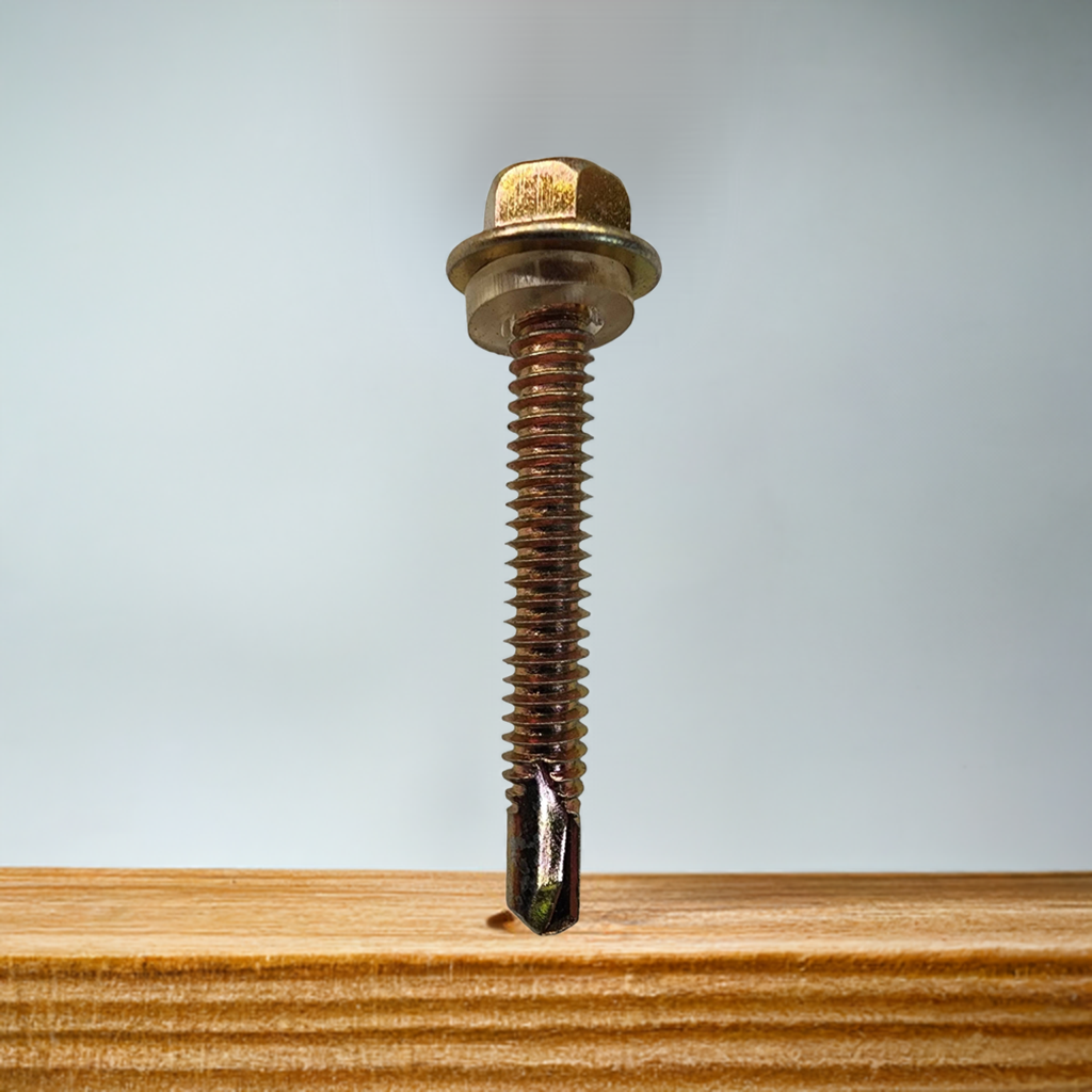Self-Tapping Screws 1-1/4 inch hex head zinc plated β bag of 100