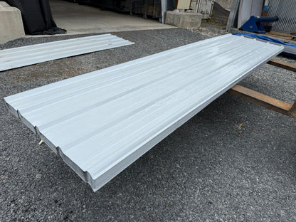 12FT x 3FT White Metal Ribbed Roofing / Siding Panels, 26 Gauge