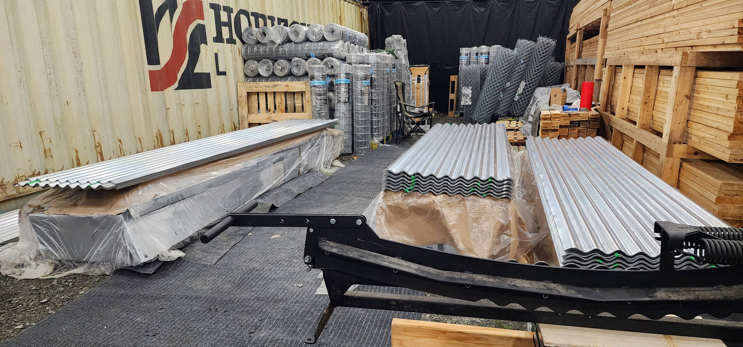 29-Gauge Corrugated Galvanized Aluminum-Zinc Steel Panels - Local Pickup Only