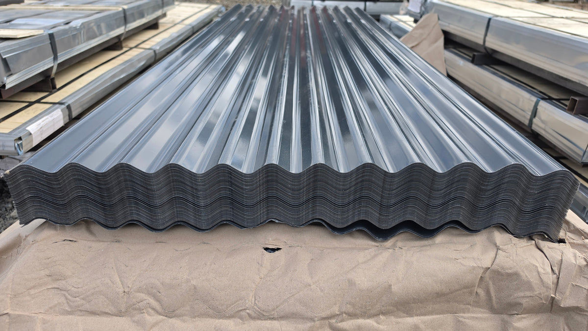 Gray RAL 7016 - Corrugated 36" wide - painted both sides for fences 29Gauge