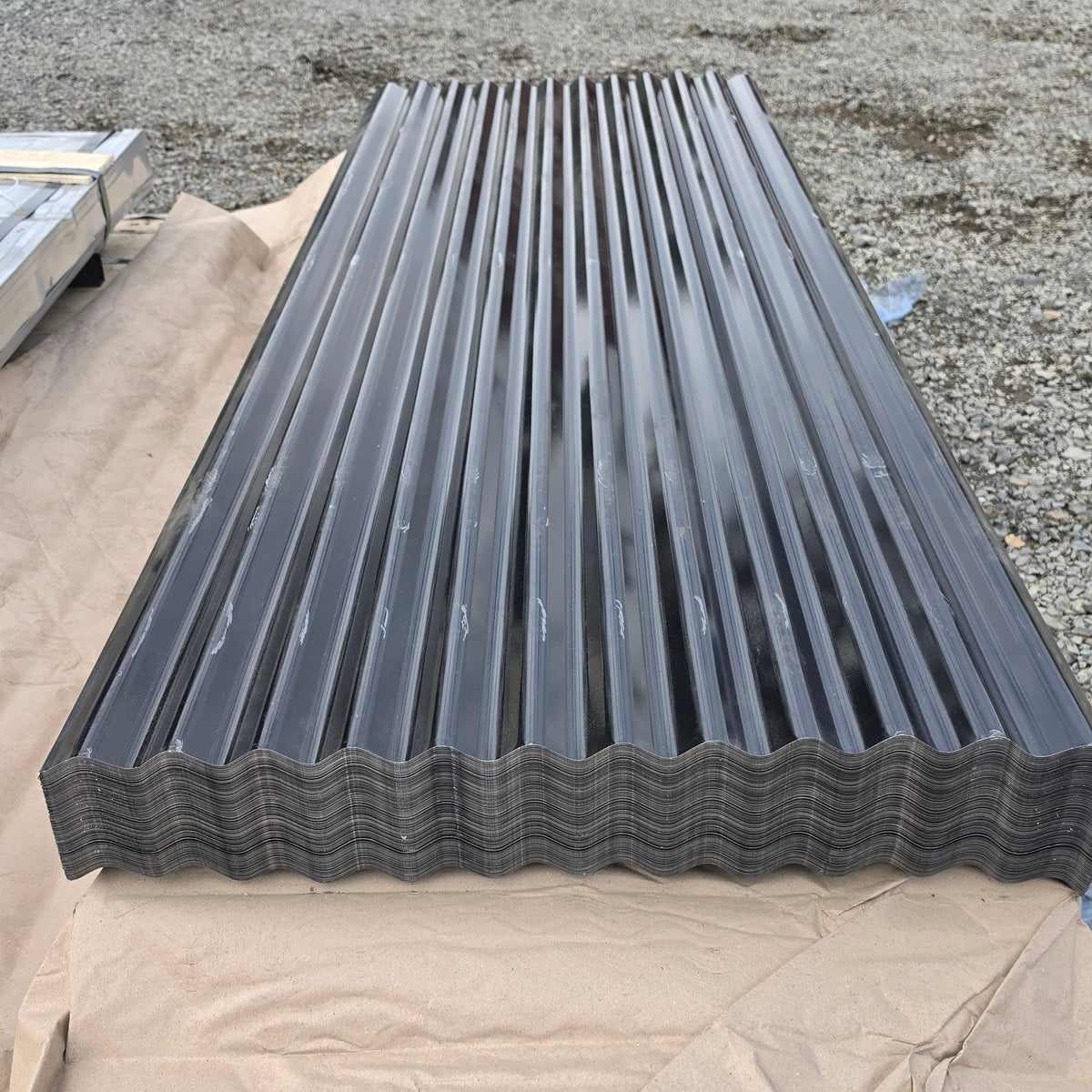 Gray RAL 7016 - Corrugated 36" wide - painted both sides for fences 29Gauge