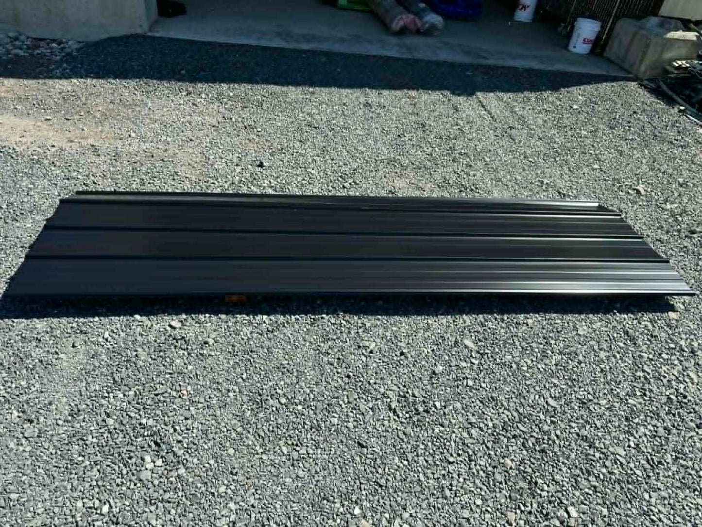Black Ribbed Metal Roofing