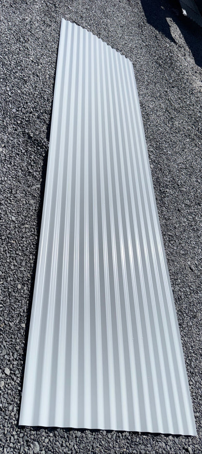 12 ft Lengths x 3 ft Wide White Corrugated Metal