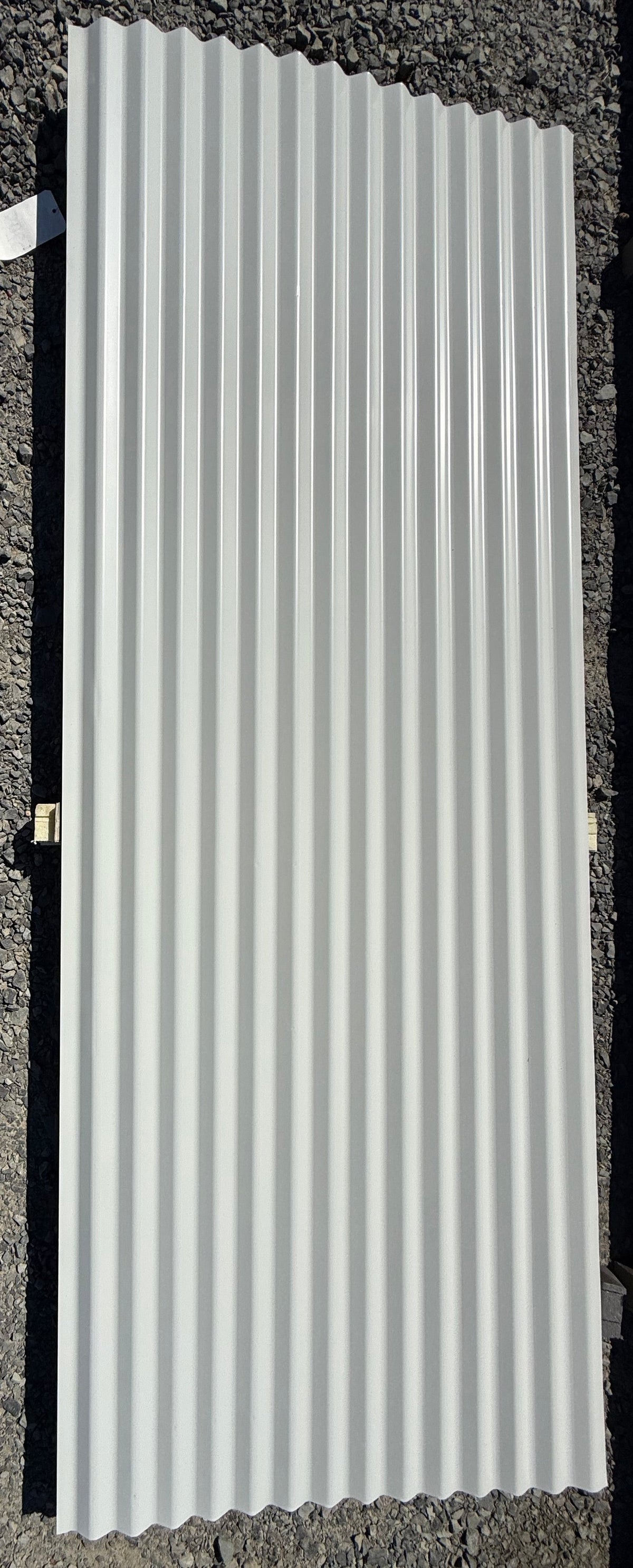 7 ft 10.5 in Lengths x 3 ft Wide White Corrugated Metal