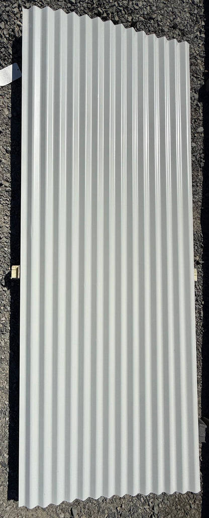 7 ft 10.5 in Lengths x 3 ft Wide White Corrugated Metal