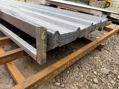 11.5FT x 3FT (actual 11ft 4in x 36in) Steel Color Metal Ribbed Roofing / Siding Panels, 26 Gauge