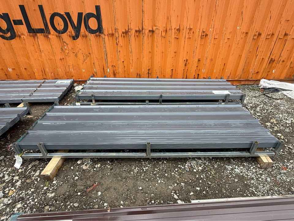 10FT x 3FT (actual 9ft 8in x 36in) Steel Color Metal Ribbed Roofing / Siding Panels, 26 Gauge
