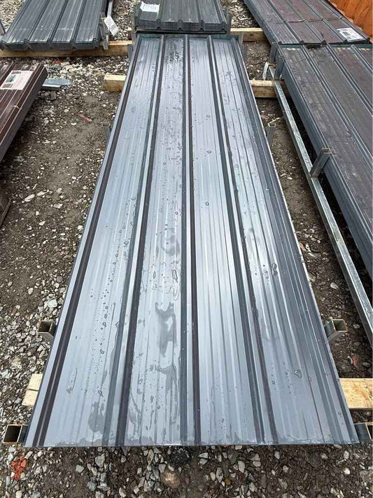 10FT x 3FT (actual 9ft 8in x 36in) Steel Color Metal Ribbed Roofing / Siding Panels, 26 Gauge