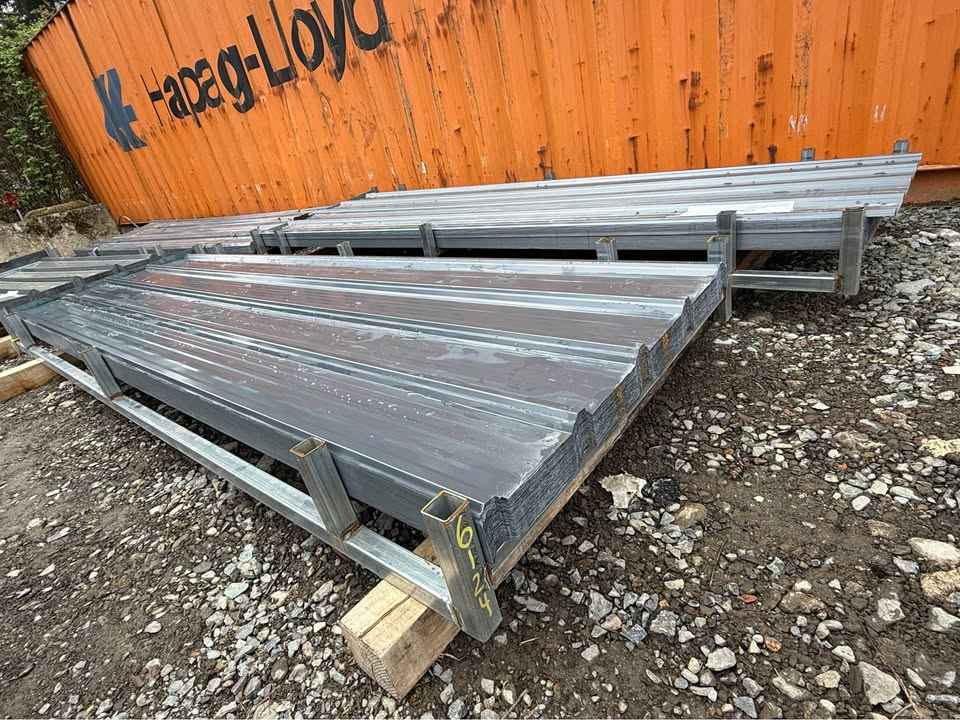 10FT x 3FT (actual 9ft 8in x 36in) Steel Color Metal Ribbed Roofing / Siding Panels, 26 Gauge
