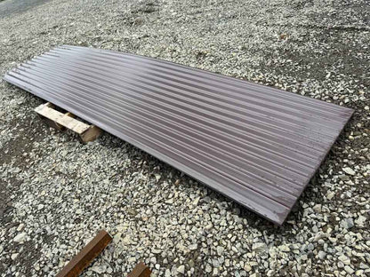12 FT x 35" Brown Metal Corrugated Roofing / Siding Panels, 28 Gauge