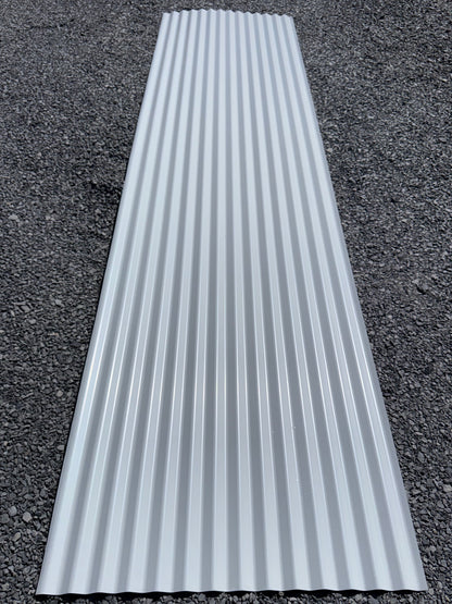12 ft Lengths x 3 ft Wide White Corrugated Metal