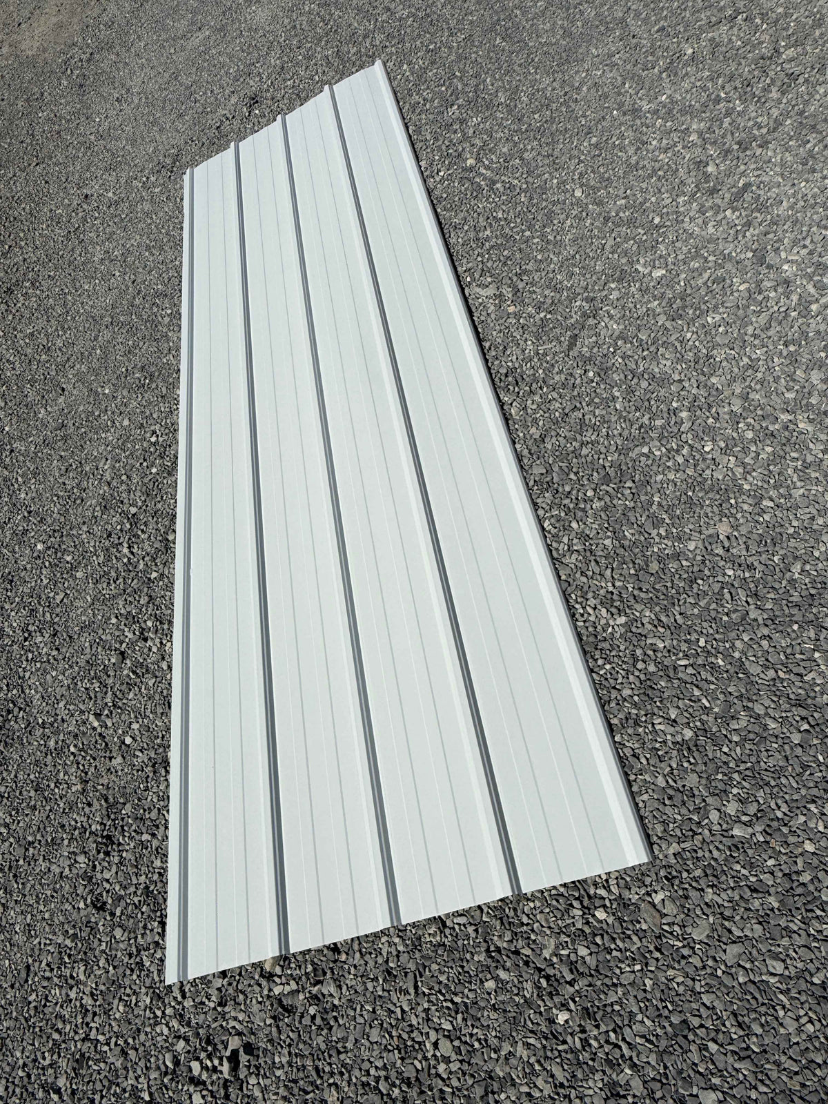 White AG Rib Metal Roofing & Siding Panels – 9ft 10in & 7ft 10.5in x 3ft – 0.4mm Steel