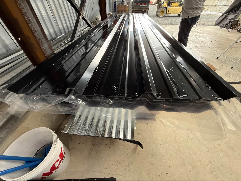 26 Gauge AG High Rib Metal Roofing Panel – Black 
