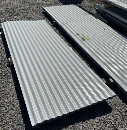 7 ft 10.5 in Lengths x 3 ft Wide White Corrugated Metal