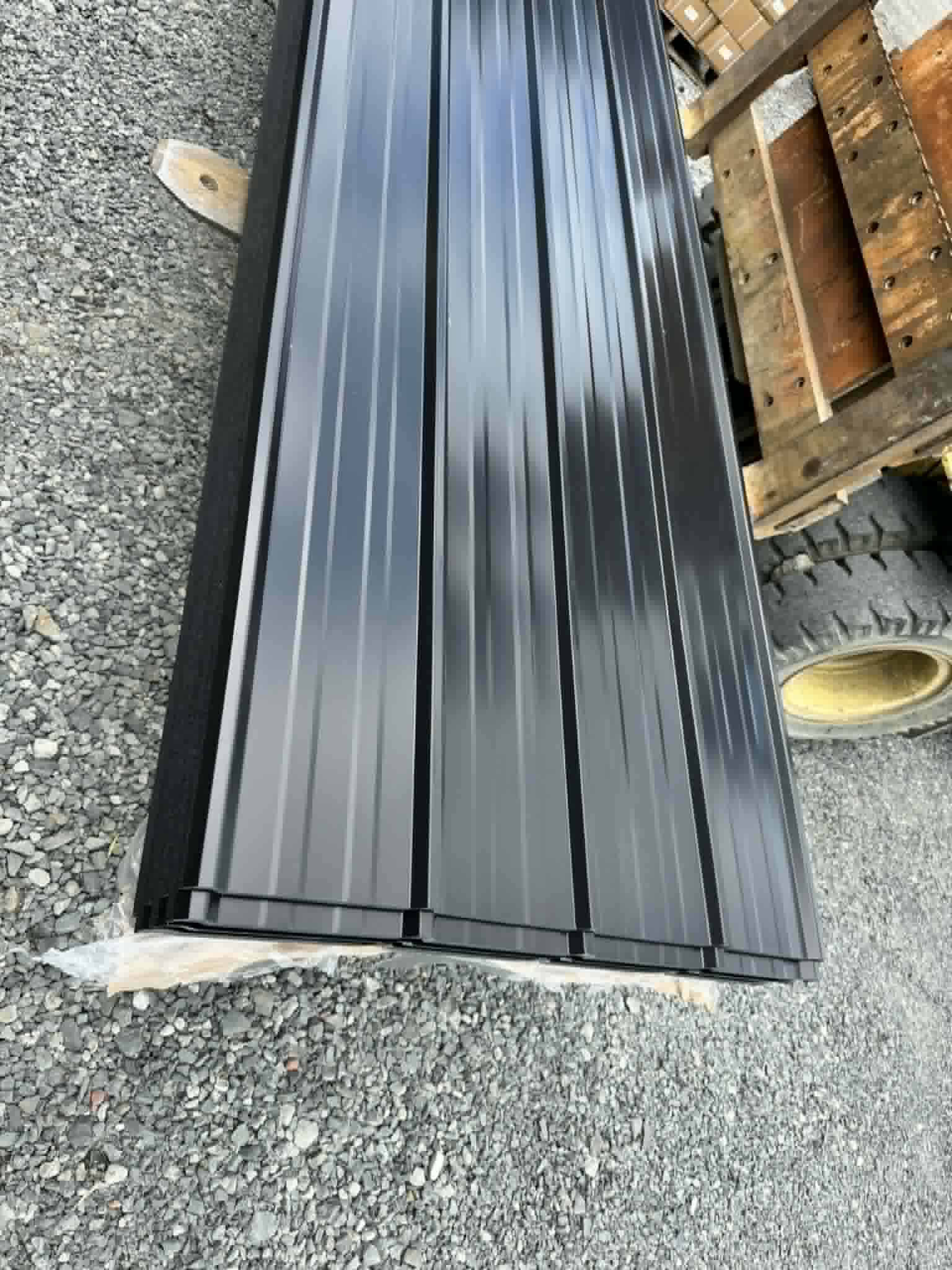 Black Ribbed Metal Roofing