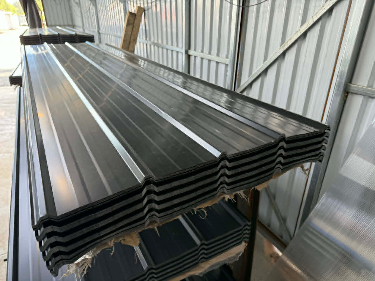 Black Ribbed Metal Roofing