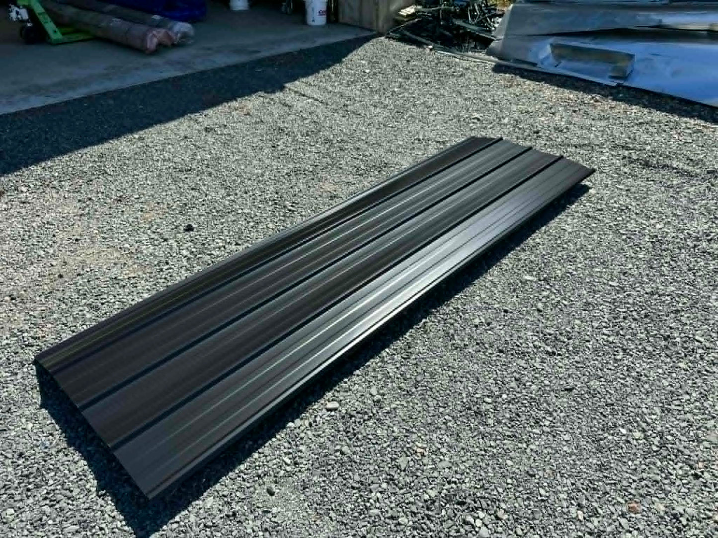 Black Ribbed Metal Roofing
