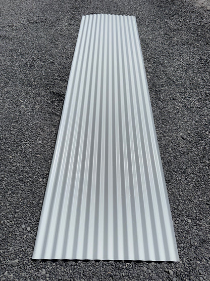 12 ft Lengths x 3 ft Wide White Corrugated Metal
