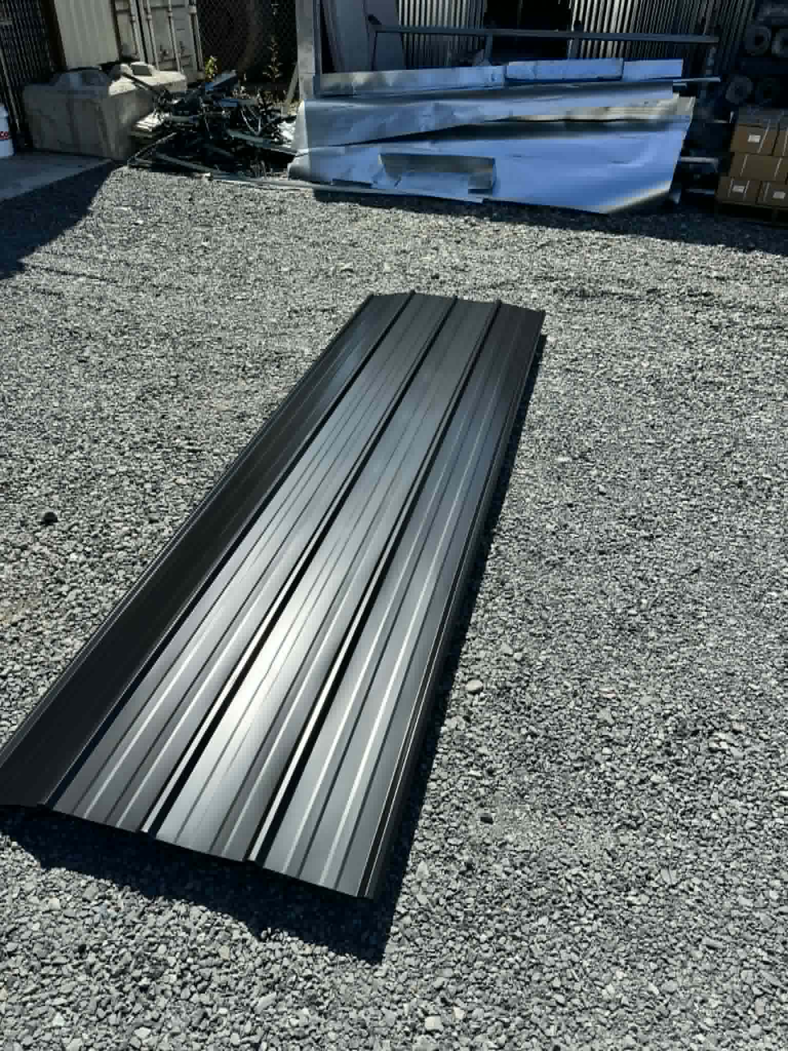 Black Ribbed Metal Roofing