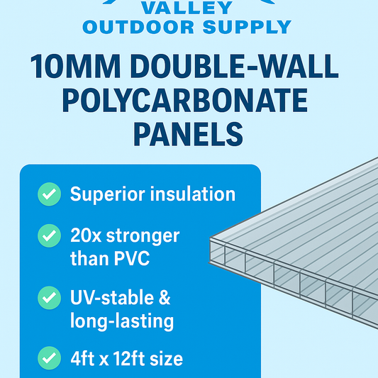 10mm Clear Poly Roofing Panels – Greenhouses, Patios & Outdoor Projects