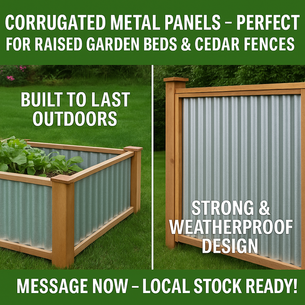 Corrugated Steel Panel – short panels - 1ft, 2ft, 3ft, 4ft, 5ft, 6ft, 7ft– Best Local Price