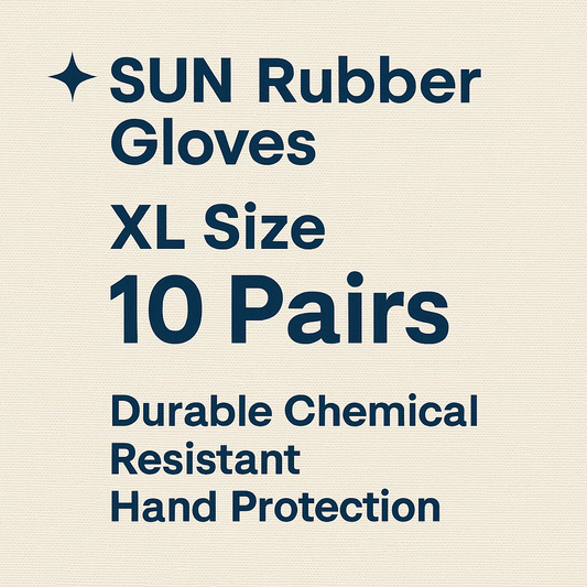 Rubber Gloves – XL Size (10 Pairs) for Durable Hand Protection