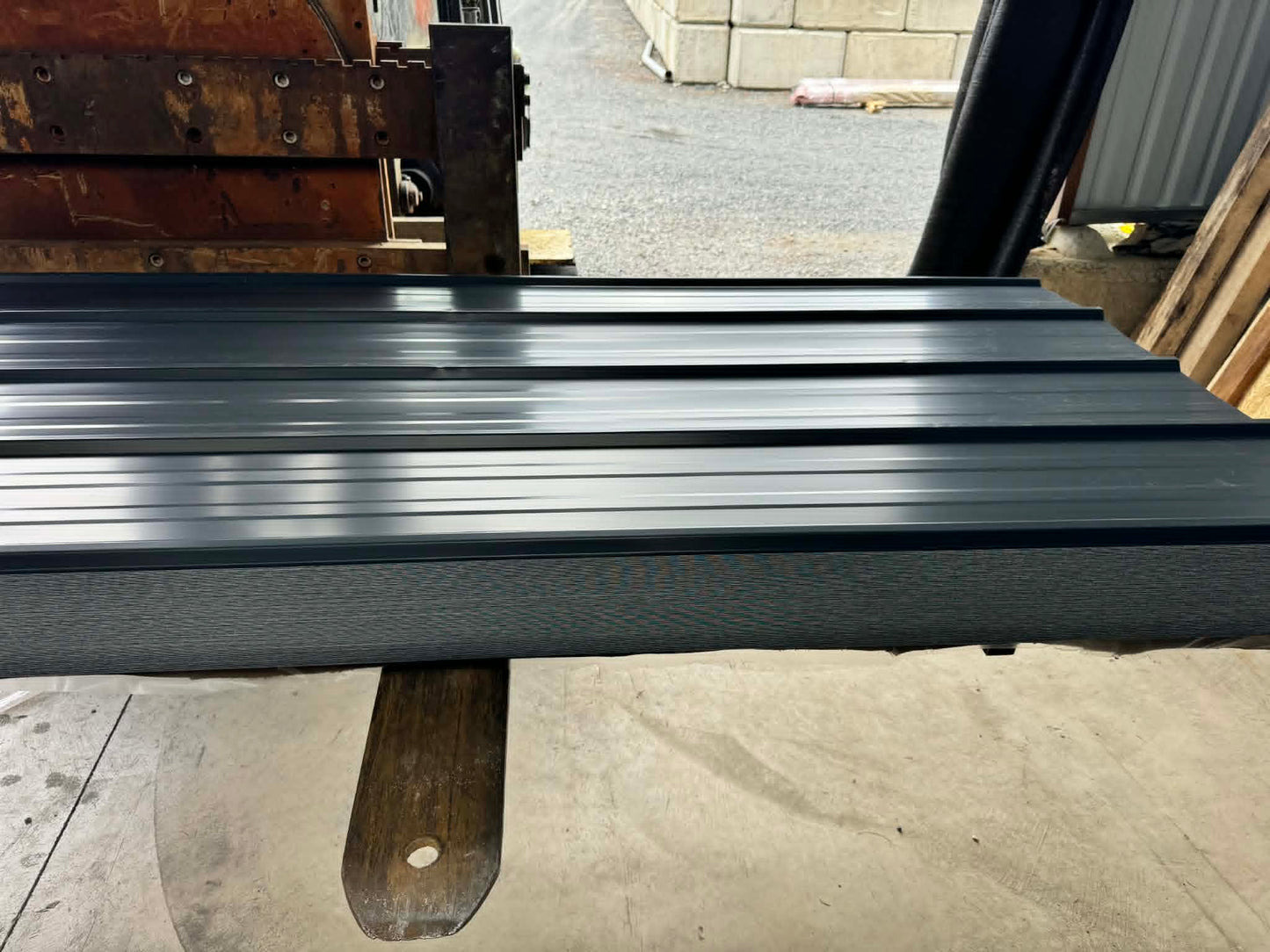 Black Ribbed Metal Roofing