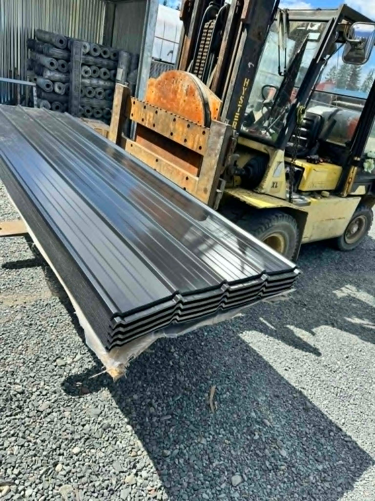 Black Ribbed Metal Roofing