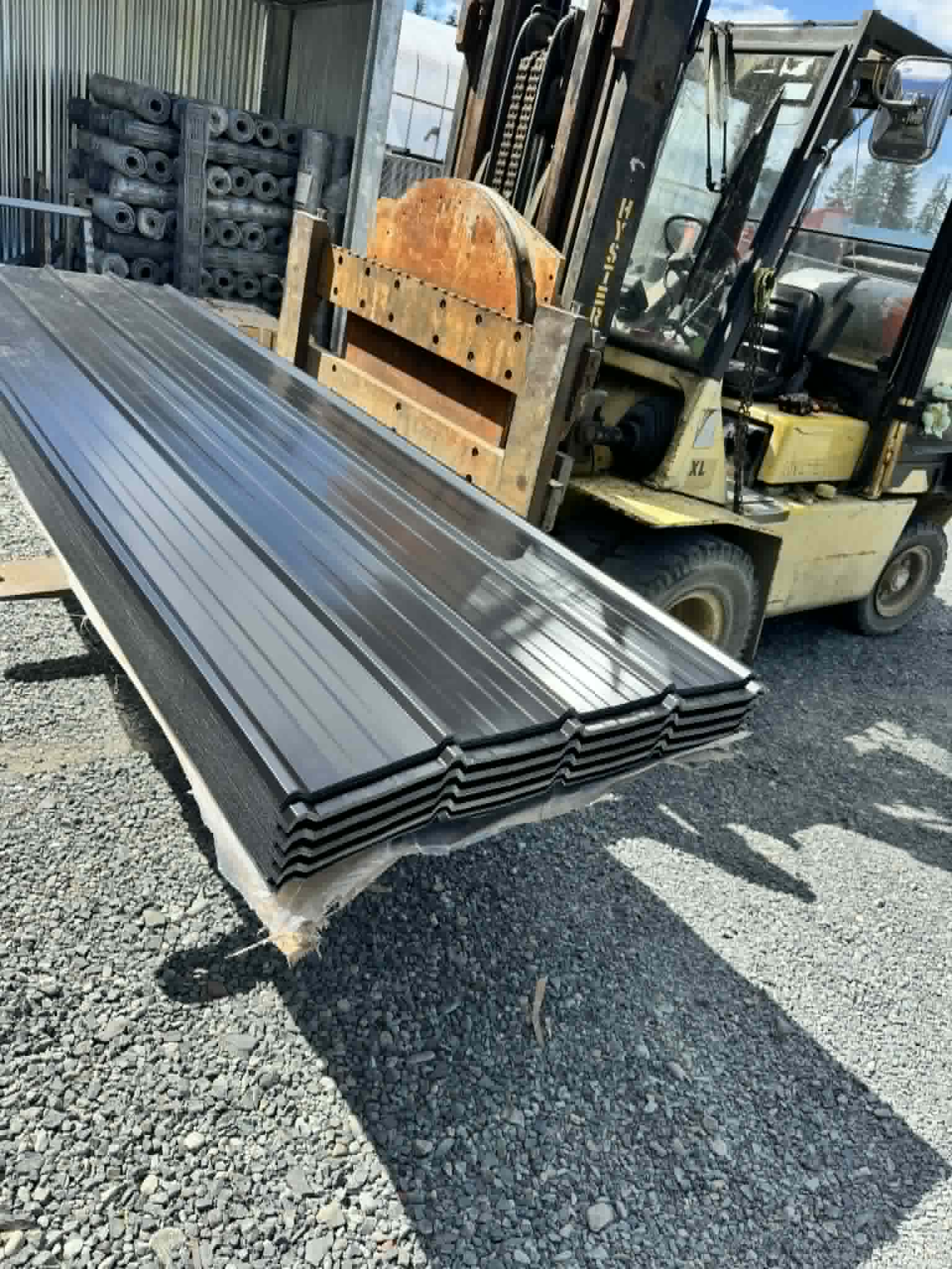 Black Ribbed Metal Roofing