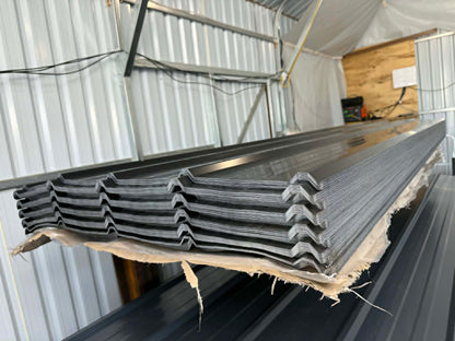 Black Ribbed Metal Roofing