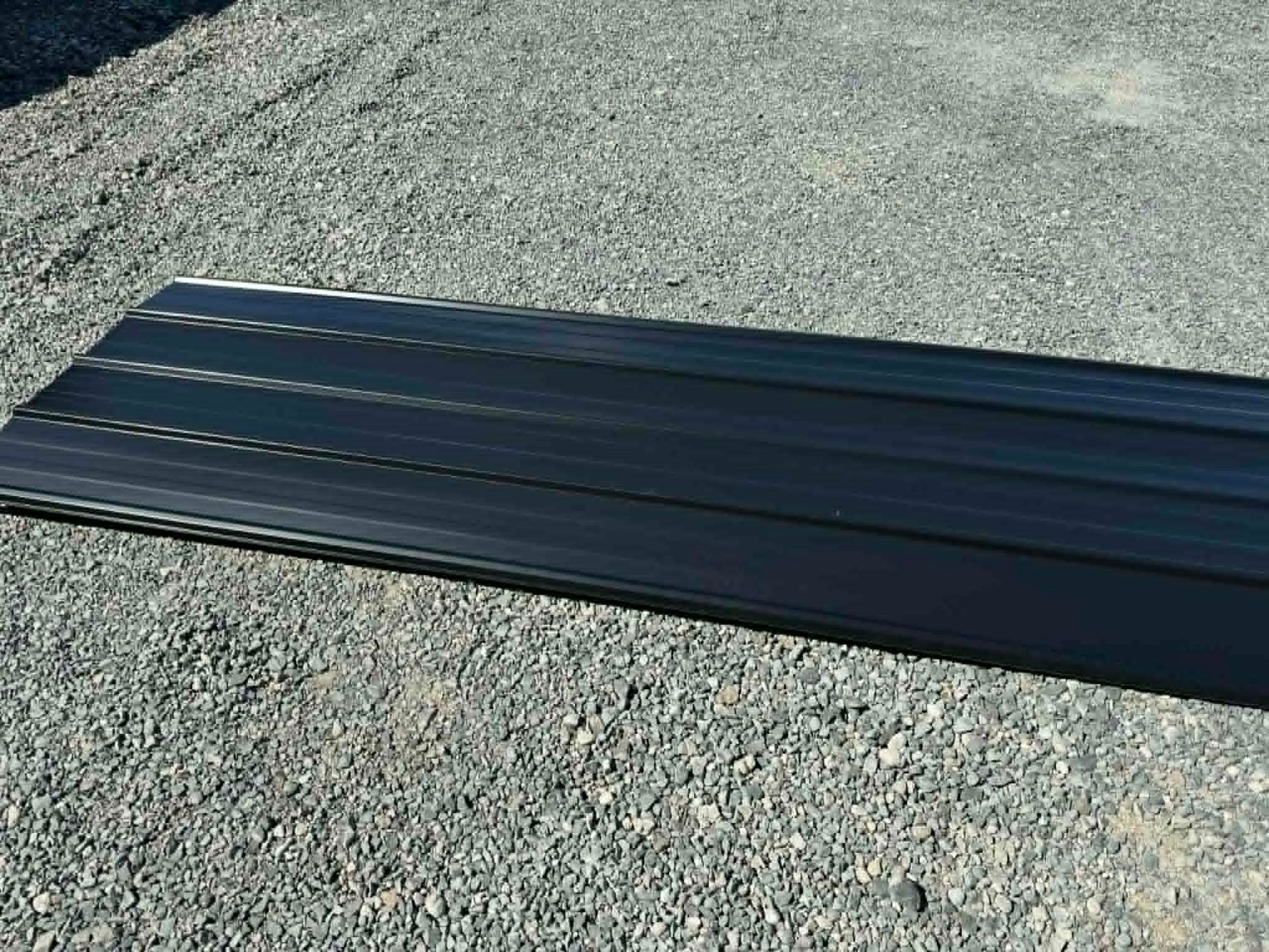 Black Ribbed Metal Roofing