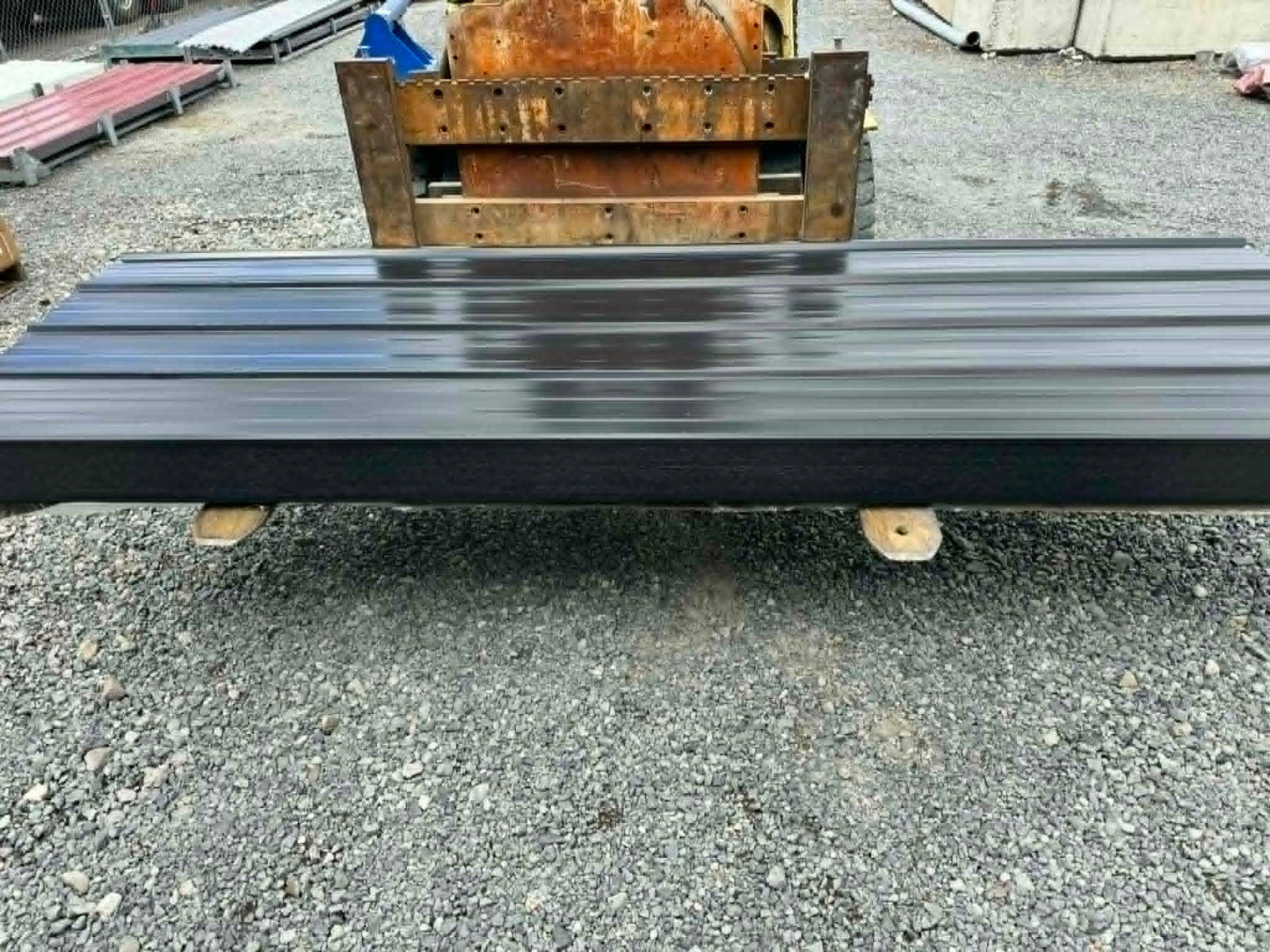 Black Ribbed Metal Roofing
