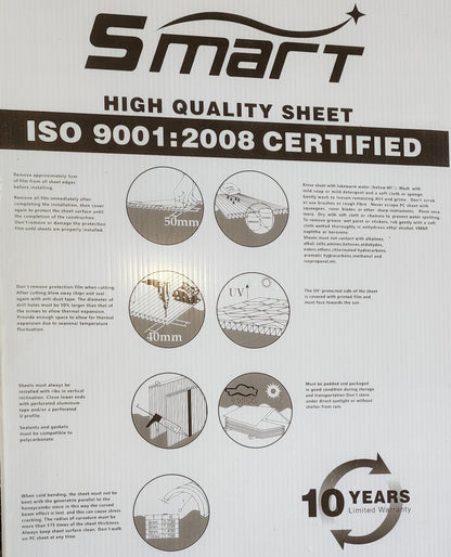 10mm Clear Poly Roofing Panels – Greenhouses, Patios & Outdoor Projects