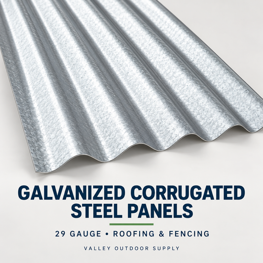 Corrugated Steel Panels Galvanized 29-Gauge  – Aluminum-Zinc Coated – Local Pickup