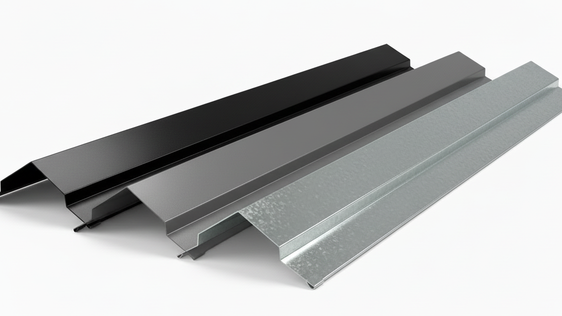Pro Rib Ridge Trim Metal 10 ft Ridge Cap Flashing for Corrugated & Rib Style Metal Roofing ...