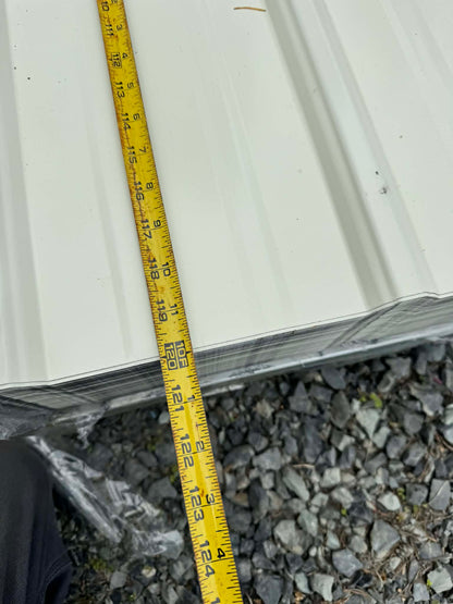 10FT x 3FT Cream Galvanized Metal Ribbed Roofing / Siding Panels, 26 Gauge