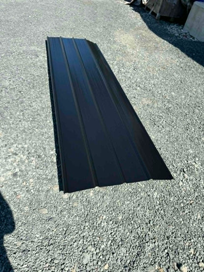 Black Ribbed Metal Roofing