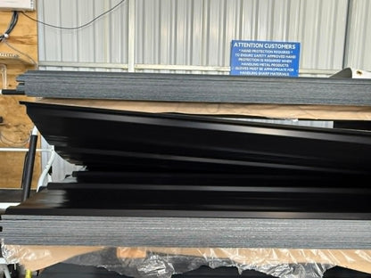 Black Ribbed Metal Roofing