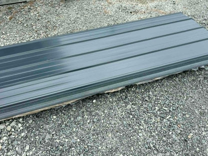 Grey Ribbed Metal Roofing