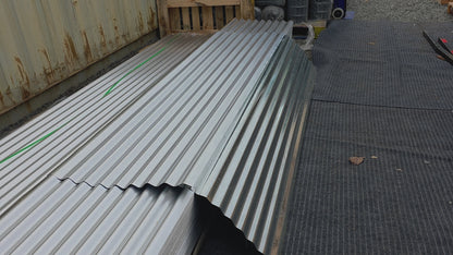 29-Gauge Corrugated Galvanized Aluminum-Zinc Steel Panels - Local Pickup Only