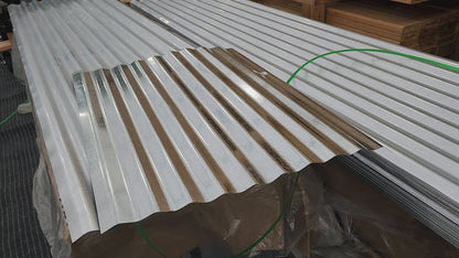 29-Gauge Corrugated Galvanized Aluminum-Zinc Steel Panels - Local Pickup Only