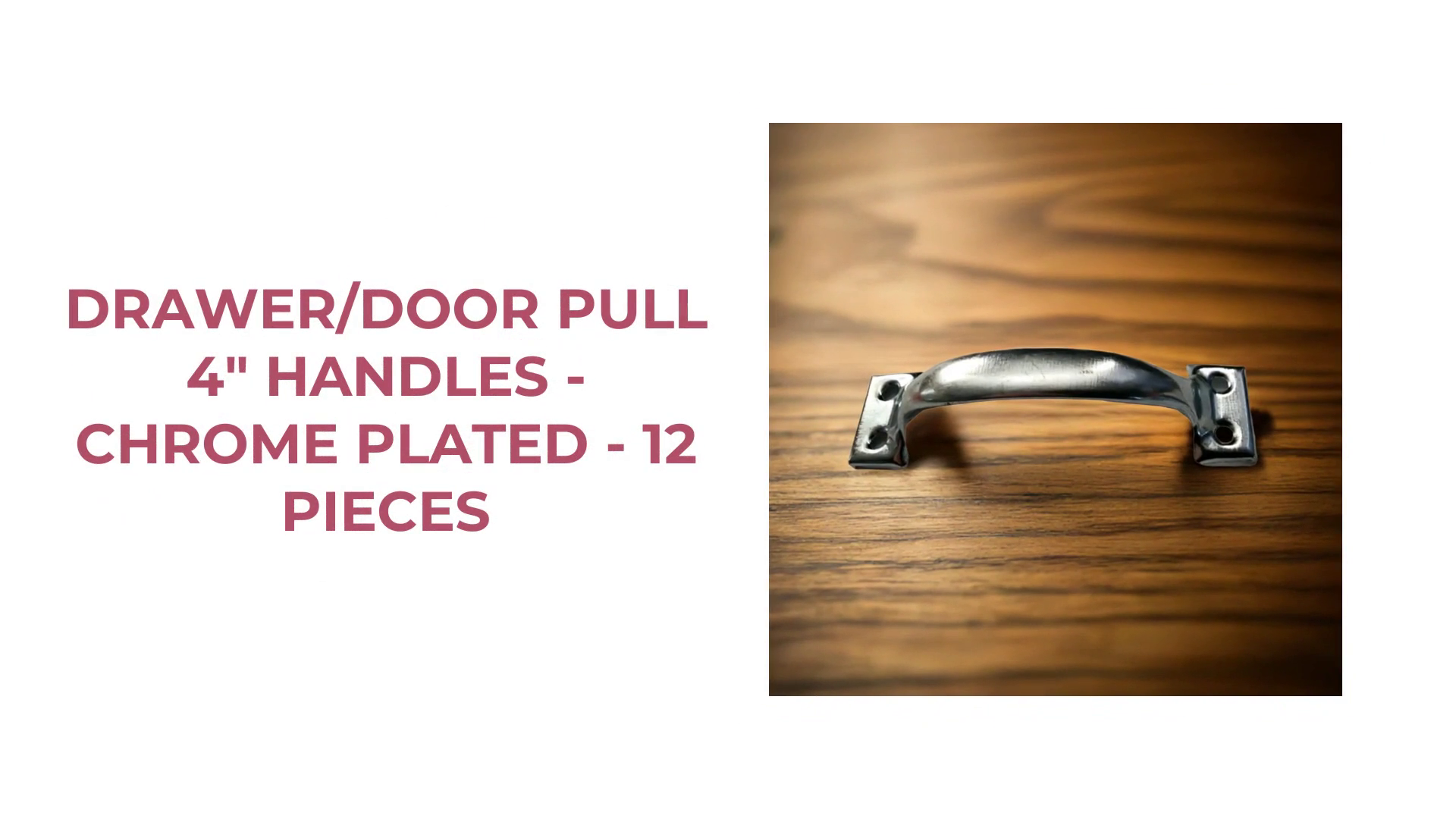 Drawer/Door Pull 4&quot; Handles - Chrome Plated - 12 pieces by@Outfy