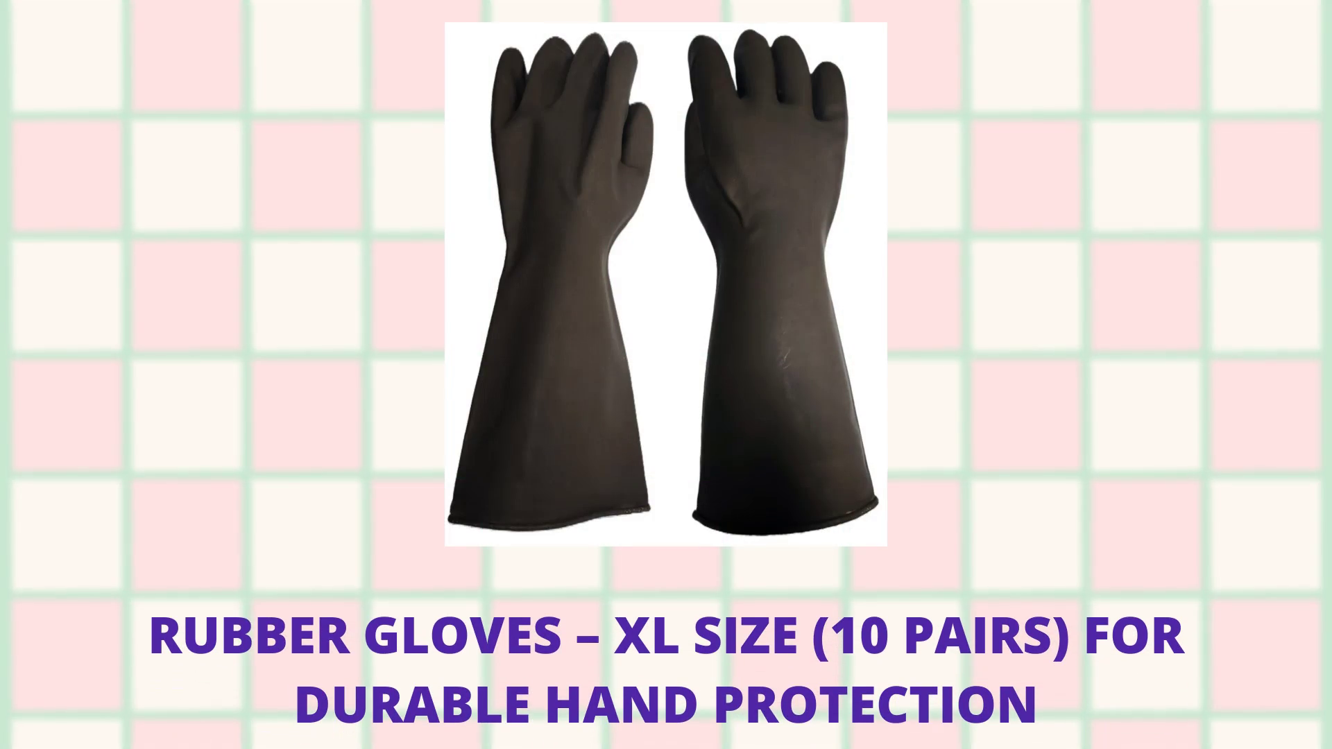 Rubber Gloves &ndash; XL Size (10 Pairs) for Durable Hand Protection by@Outfy